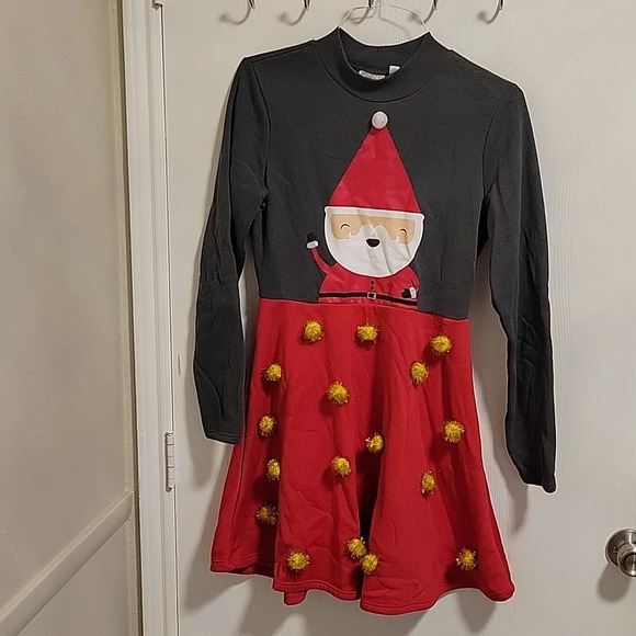 Holiday Party Dress M Christmas Long Sleeve Santa Ugly Sweater Dress Up Costume - Picture 1 of 5